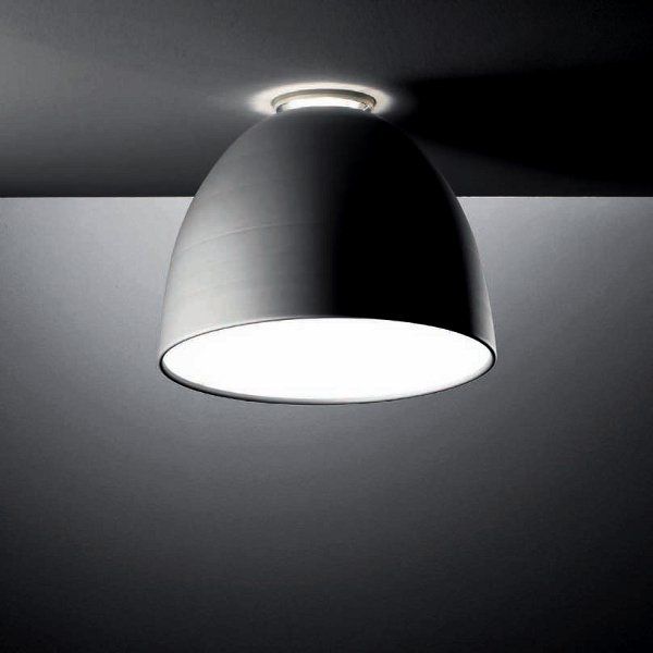 An anthracite-grey Nur mini soffitto ceiling light