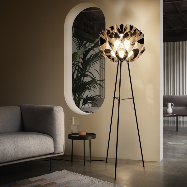Flora Metallic Floor lamp, gold