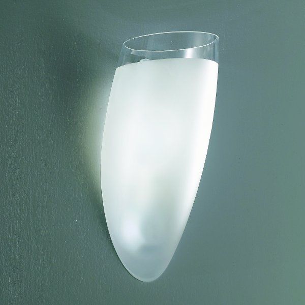 The Peroni wall sconce satined with clear edge