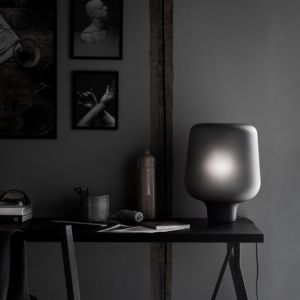 Say my name table light, smoked grey matt