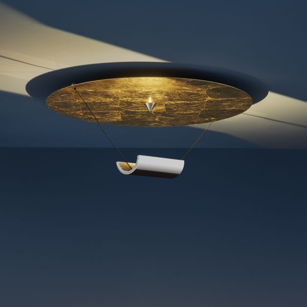 DiscO Ceiling light, gold