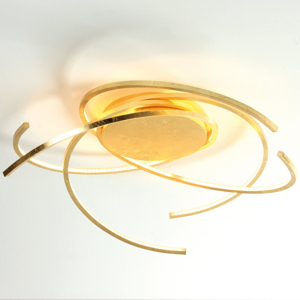 Escale Space ceiling light gold leaf