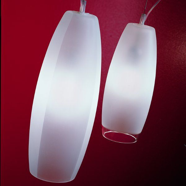 A vertically satined and a frosted lampshade with clear edge