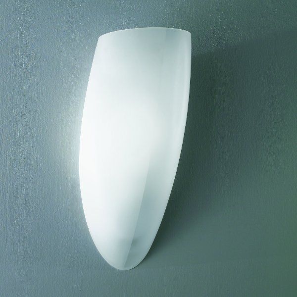 The white satined Peroni wall sconce