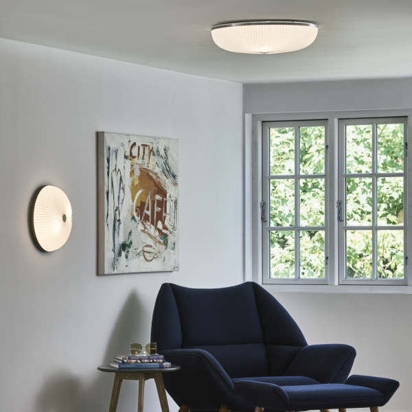 Lamella wall / ceiling lamp, aluminium
