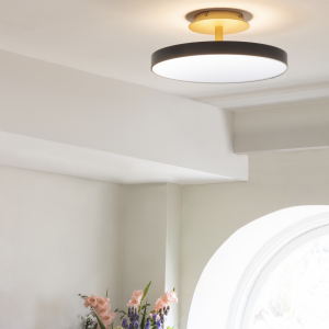 Asteria Up ceiling light, black/ medium